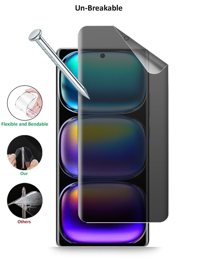 Techie Infinix Hot 50 Pro Plus 4G Full Cover Matte Ceramic Privacy Screen Protector - Explosion-Proof, Anti-Bubble, Anti-Fingerprint - Image 3