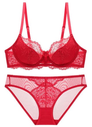 Comfy Solid Color Thin Cup Lace Bra And Panty Set Red - pzsku/Z2D0E84E90C4D515499EFZ/45/_/1667957051/77b08707-37fb-44b8-8068-7a1f4b9a461b