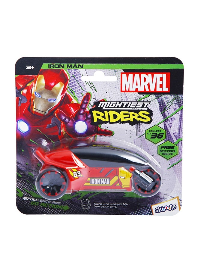 Marvel Skoodle Pull Back Mightiest Rider Ironman – Toy Vehicle for Kids Ages 3+ - Image 1