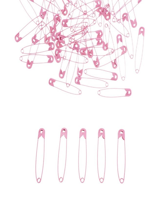 SaktopDeco Pink Safety Pins 2.16 Inch Metal Safety Pins for Handcrafts DIY Sewing Art Craft Pin Pack of 100 - Image 1