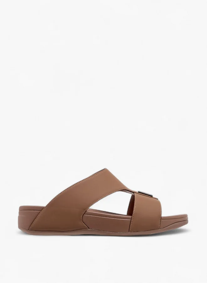 لو كونفورت Men Metal Accent Slip-On Sandals