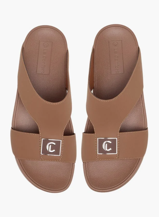 Le Confort Men Metal Accent Slip-On Sandals