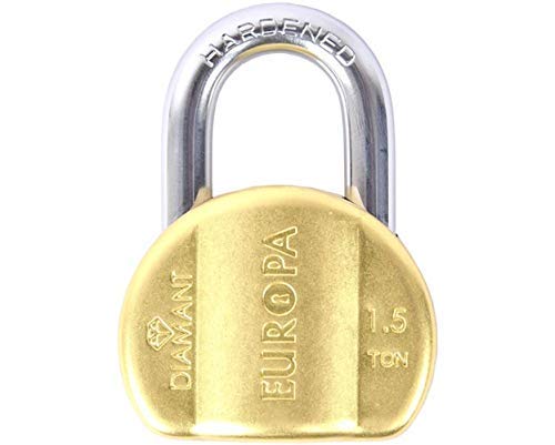 EUROPA Europa L365 Diamant Padlock with 14 Pin Dimple Key DLSB Technology Modern Styling Bump D Shape 65MM Blister Pack 11MM Hard Shackle 3 1 Light Key Included Finish BM 
