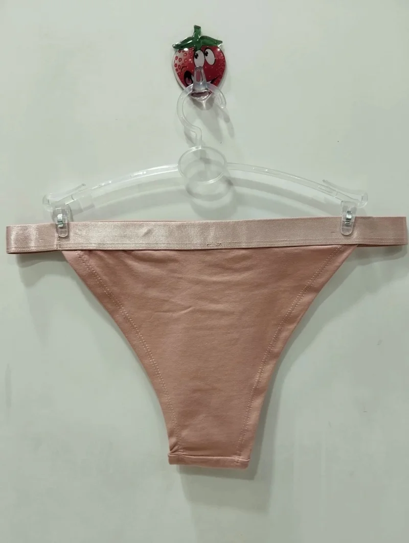 Vanilya Secret Vanilla Secret Front Stone Detailed Cotton Bikini Panties - Vision Pink