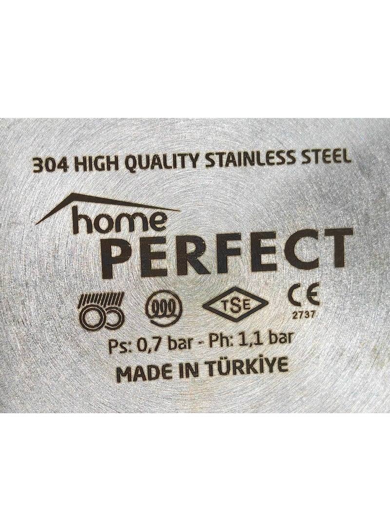 Home Perfect 9-liter pressure cooker, made of 304 stainless steel, Turkish made - Image 5