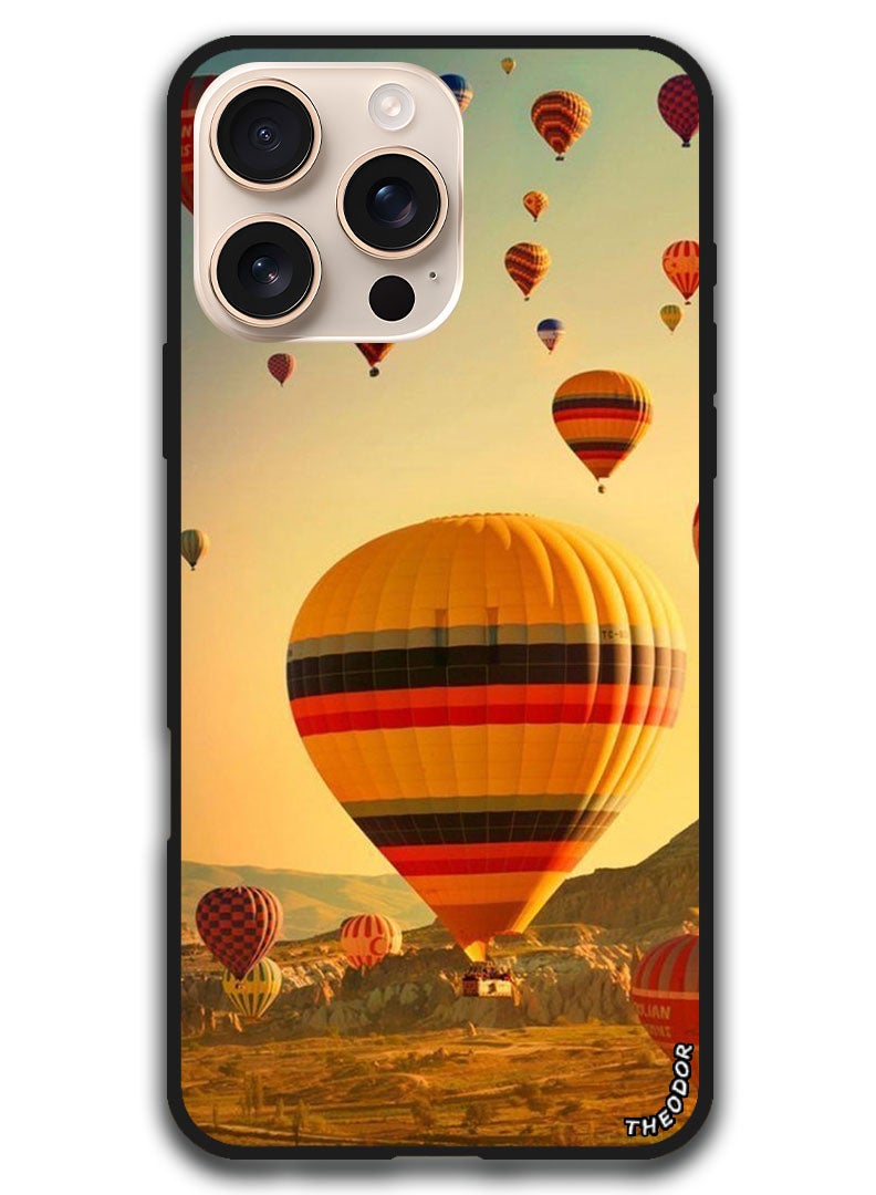 Theodor Protective Case Anti Scratch Shock Proof Bumper Cover For iPhone 16 Pro (6.3)-inch Hot Air ballons - Image 1