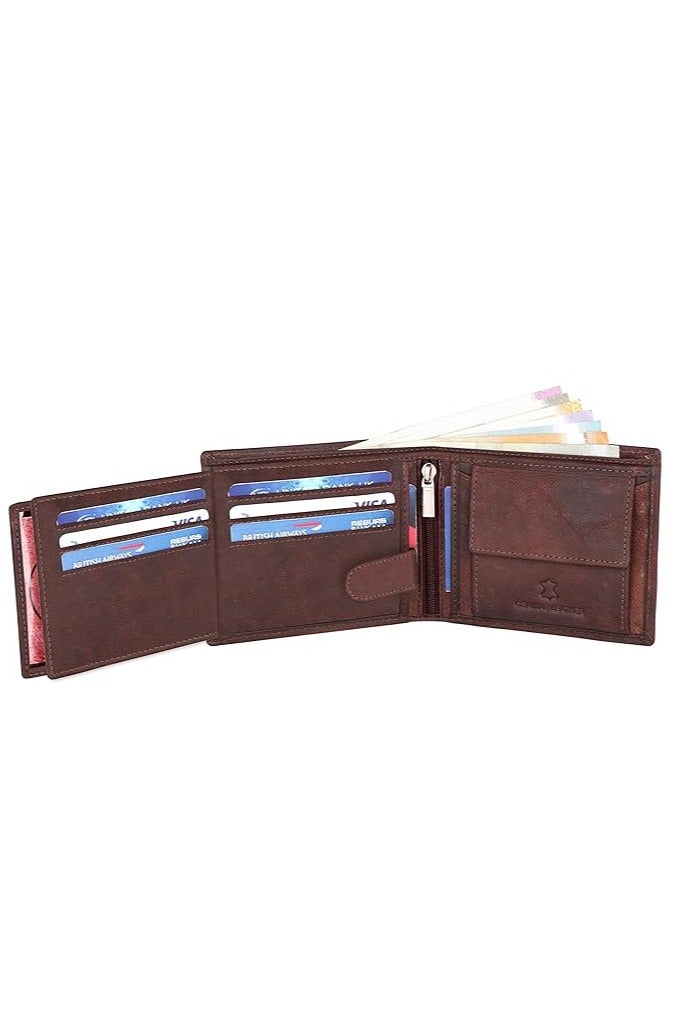 WildHorn Brown Leather Men's Wallet (WH1173) (Brown Crackle 1) - Image 4