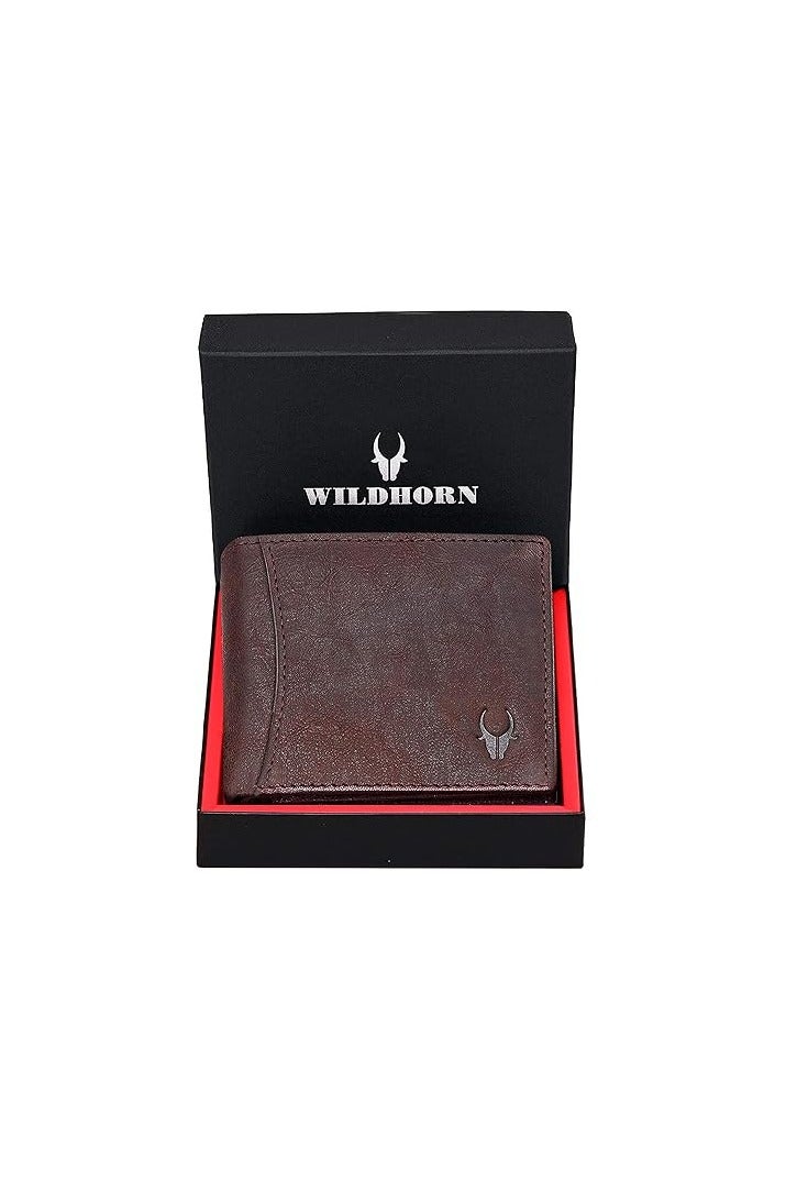 WildHorn Brown Leather Men's Wallet (WH1173) (Brown Crackle 1) - Image 2