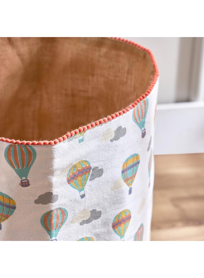هوم بوكس سلة تخزين ألعاب الجوت بطبعات بالون، 35×35×40 سم - Image 4