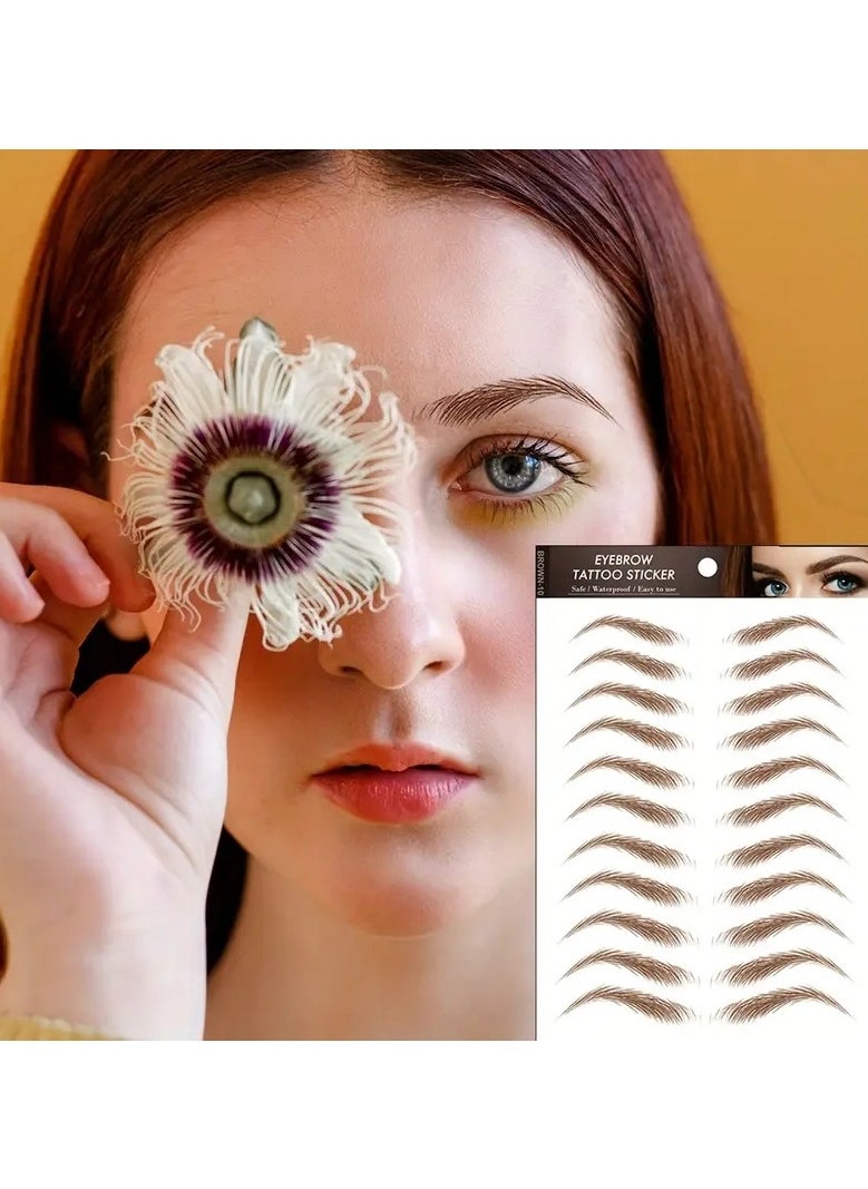 ORiTi - Eyebrow Tattoo Sticker 1 Sheet Long Lasting Waterproof Simulation Makeup Cosmetic - Image 1