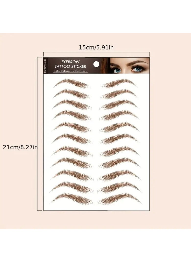 ORiTi - Eyebrow Tattoo Sticker 1 Sheet Long Lasting Waterproof Simulation Makeup Cosmetic - Image 1