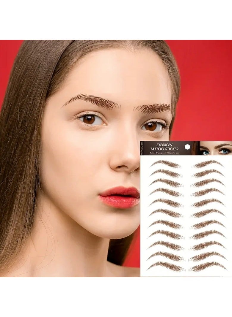 ORiTi - Eyebrow Tattoo Sticker 1 Sheet Long Lasting Waterproof Simulation Makeup Cosmetic - Image 1