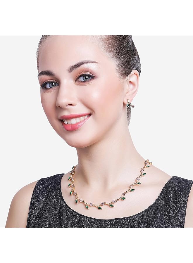 erorex Jewelery Sets For Women Gold Plated Bridal Necklace Jewelery Set With Earrings - Image 2