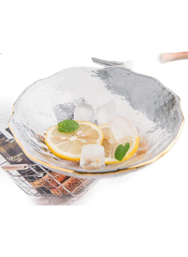 Ijarl Glass Fruit Plate Style Dessert Plate, Dried Fruit Plate, Salad Plate, Home Snack Plate, Ice Cream Plate, Small Size, Set Of Two - Image 2