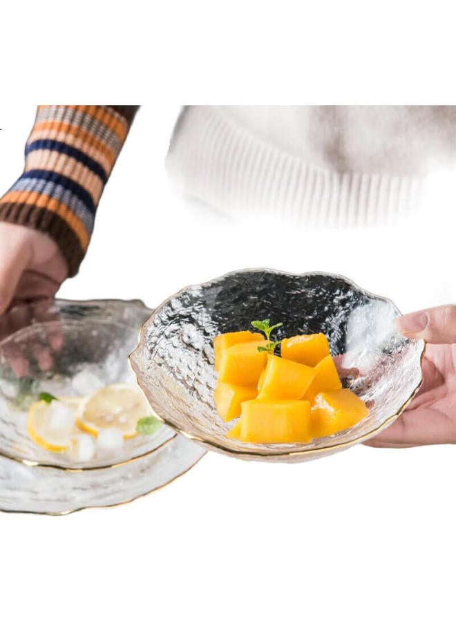 Ijarl Glass Fruit Plate Style Dessert Plate, Dried Fruit Plate, Salad Plate, Home Snack Plate, Ice Cream Plate, Small Size, Set Of Two - Image 3