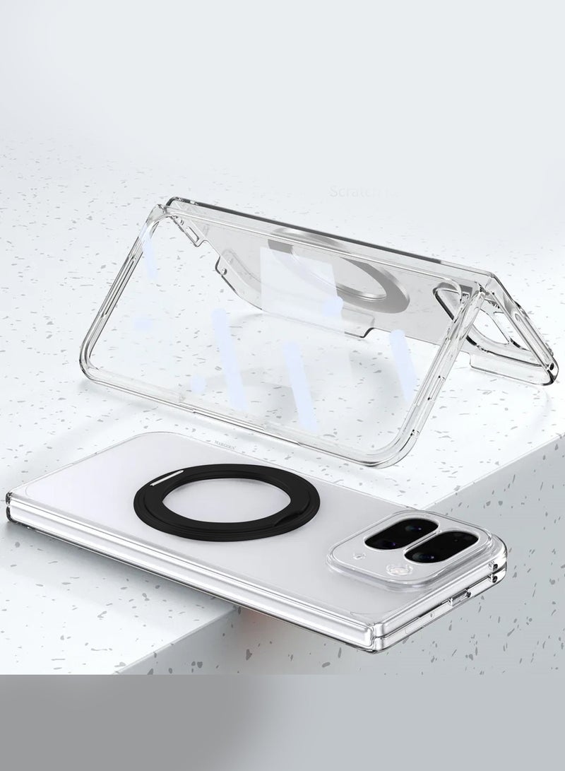 CATANES Clear Magnetic Case for Google Pixel 10 Pro Fold - Shockproof TPU Slim Cover with Screen Protector - Anti-Yellowing Crystal Phone Case for Wireless Charging - Image 5