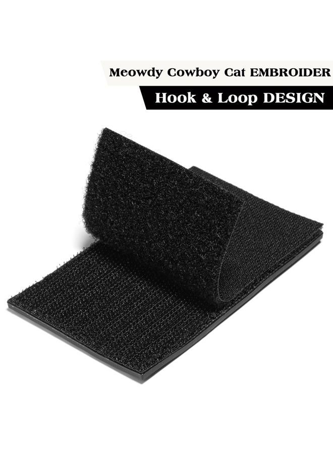 LEBEIGHT Funny Hook and Loop Embroidered Cat Morale Patch | 2.2" x 3" Meowdy Cowboy Cat Cute Animal DIY Meme Tactical Morale Patches for Backpacks, Military Uniforms, Army Vests, Jackets, Jeans, Hats, Helmets - Image 4
