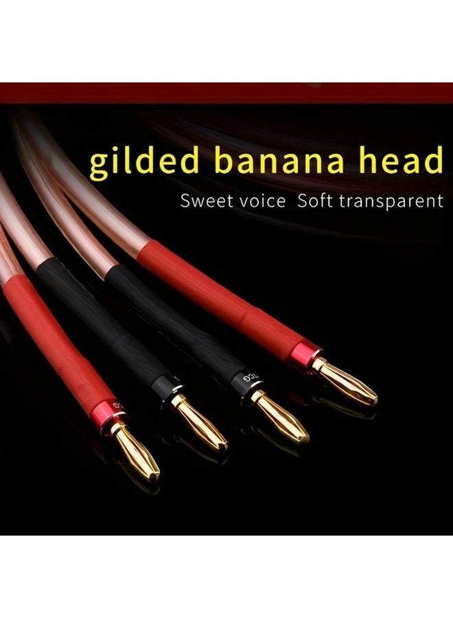 Oxygen Free Copper Speaker Wire 118.11inch Banana Plug to Banana Plug Cable for Amplifier - Image 4