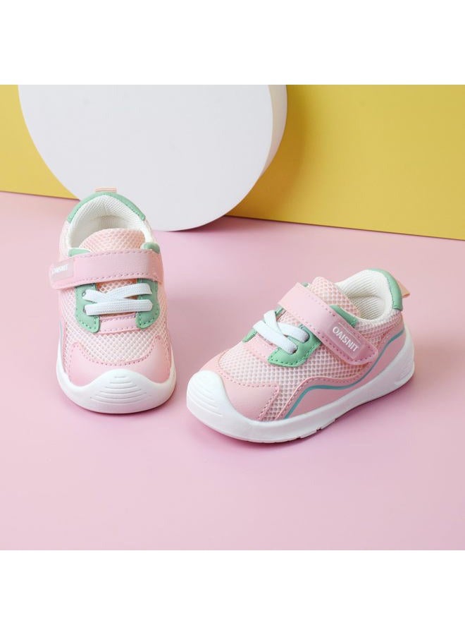 OAISNIT Baby Shoes Boys Girls Toddler Sneakers Lightweight Non Slip Infant First Walking Shoes Trainers 6 12 18 24 Months(18-24 Months, C-Pink) - Image 2