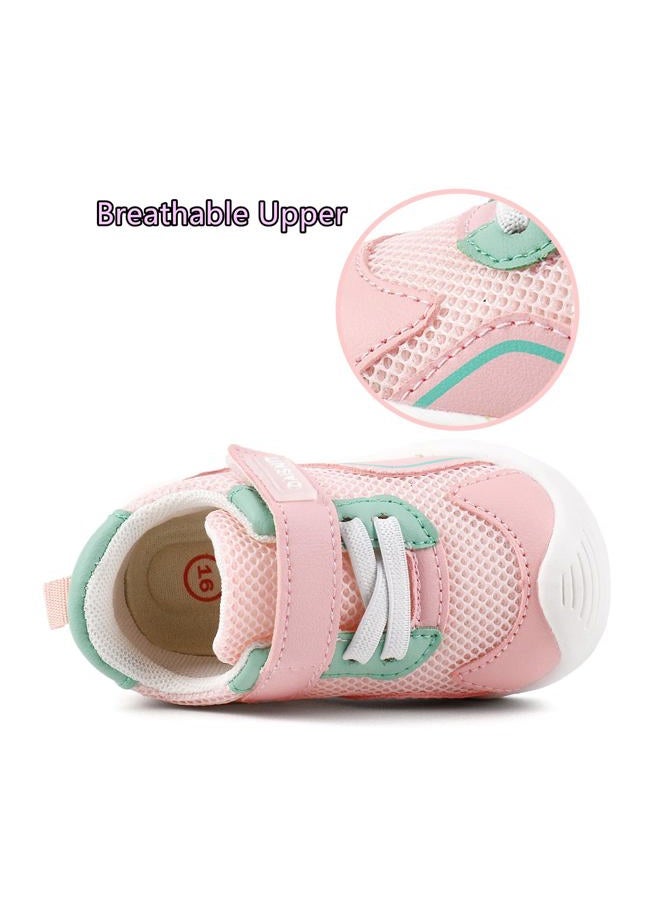 OAISNIT Baby Shoes Boys Girls Toddler Sneakers Lightweight Non Slip Infant First Walking Shoes Trainers 6 12 18 24 Months(18-24 Months, C-Pink) - Image 4