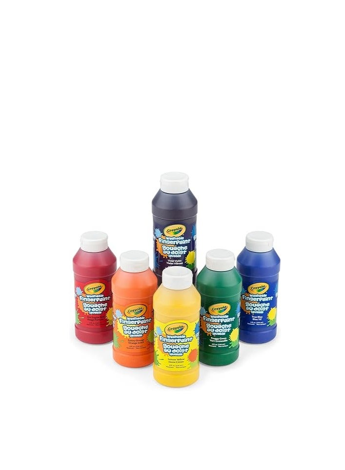 كرايولا Washable Finger Paint (6ct), Toddler Paint Supplies, Gifts for Kids - Image 1