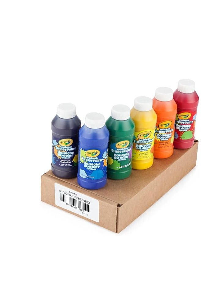 كرايولا Washable Finger Paint (6ct), Toddler Paint Supplies, Gifts for Kids - Image 4