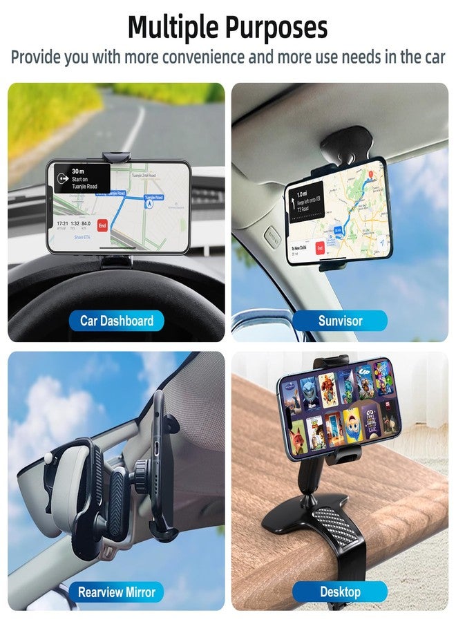 fonken Universal 360 Dashboard Cell Phone Holder, Upgrade Clip Car Phone Holder Mount for Dashboard 360 Degree Rotation Dash Board Phone Mount Fit for iPhone,Samsung,Google,Nokia, 4 to 7" Smartphones - Image 5