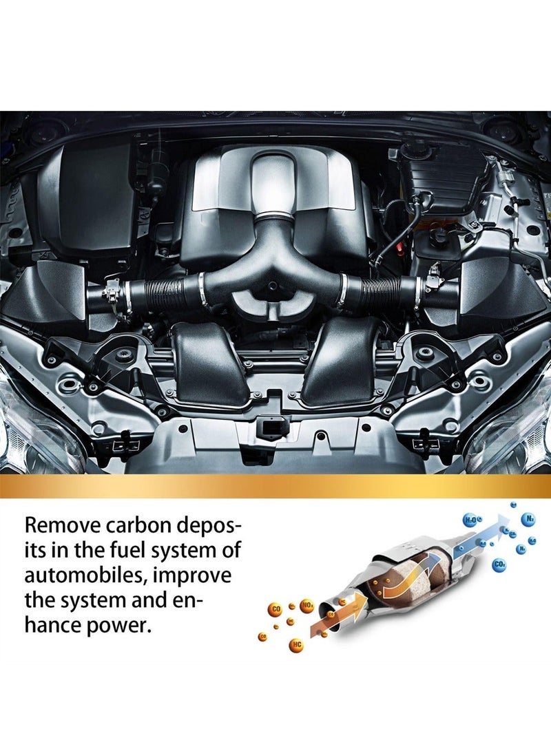Engine Cleaner Instant Car Exhaust Handy Cleaner Catalytic Converter Cleaner Auto Parts Engine Boost Up Cleaner Oil Engine Treatment Fuel Injectors Cleaner Kit 3 PCS - Image 4