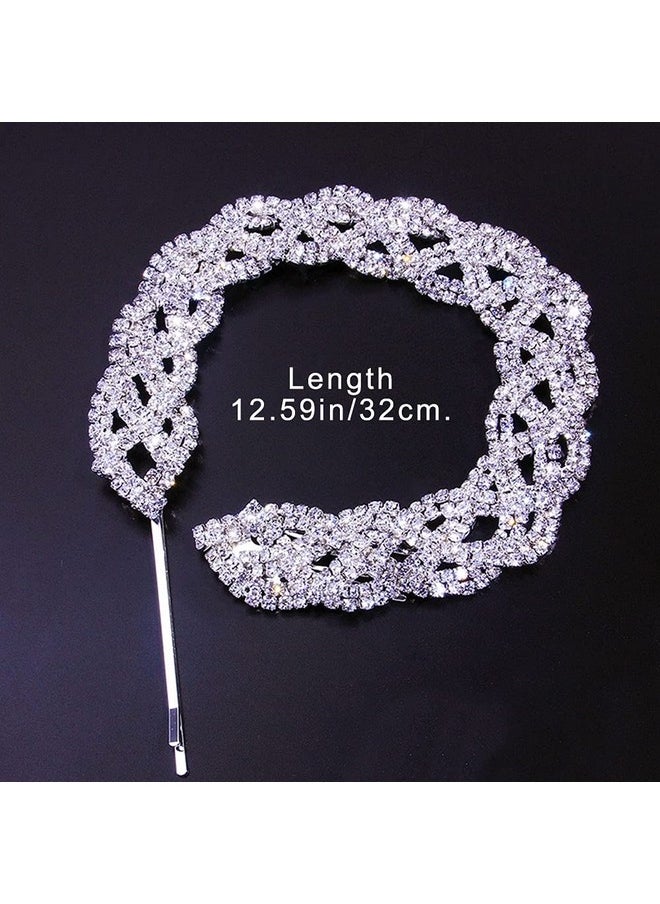STONEFANS StoneFans Rhinestone Hair Jewelry for Braids Accessories HIP HOP Braid Jewelry Silver Bling Headpiece 3pcs Wedding Set  - Image 5