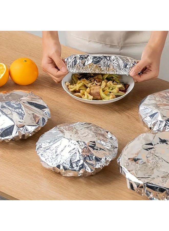 5pcs Food Grade Reusable Aluminum Foil Lid For Bowl Plate Tabletop Warmer Kitchen Keep Warm Fresh Dustproof - Image 1