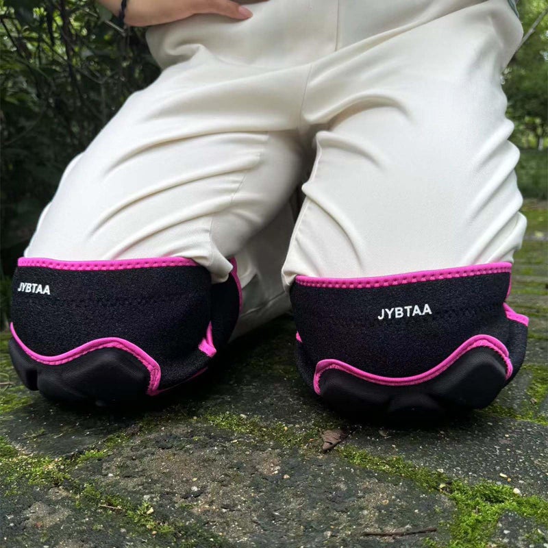 JYBTAA Men/Women Knee Pads, Garden Knee Cushion for Cleaning Floor, Waterproof Soft Knee Protector for Kneeling Crawling Work, Adjustable Flexible Foam Pad for Yard Tile Concrete for Worker, Rose Red L. (1 Pair) - Image 3