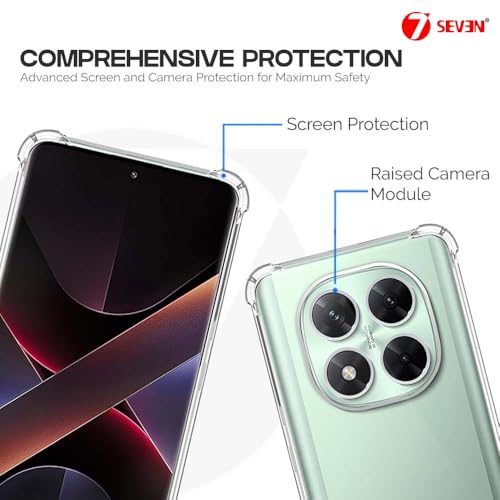 7-Seven 7SEVEN® Back Cover for Poco X7 5G Transparent Mobile Back Case Shock Proof Design Camera Edges Protection Crystal Clear Phone Case Silicon Soft TPU and Flexible Bumper Phone Cover - Image 3