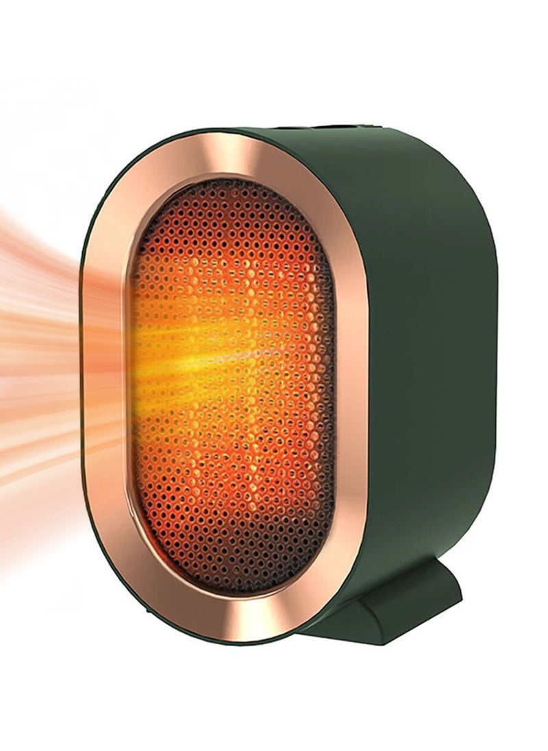Generic - 1200W Electric Fan Heater, Desktop Warm Air Blower Home Appliances (Green) - Image 1