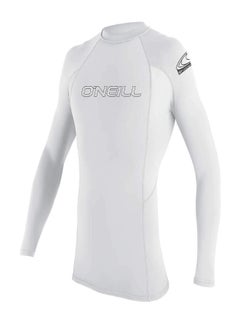 O'NEILL O' NEILL Men's Basic Skins 50+ L/S Rash Guard, White, L  - Image 1