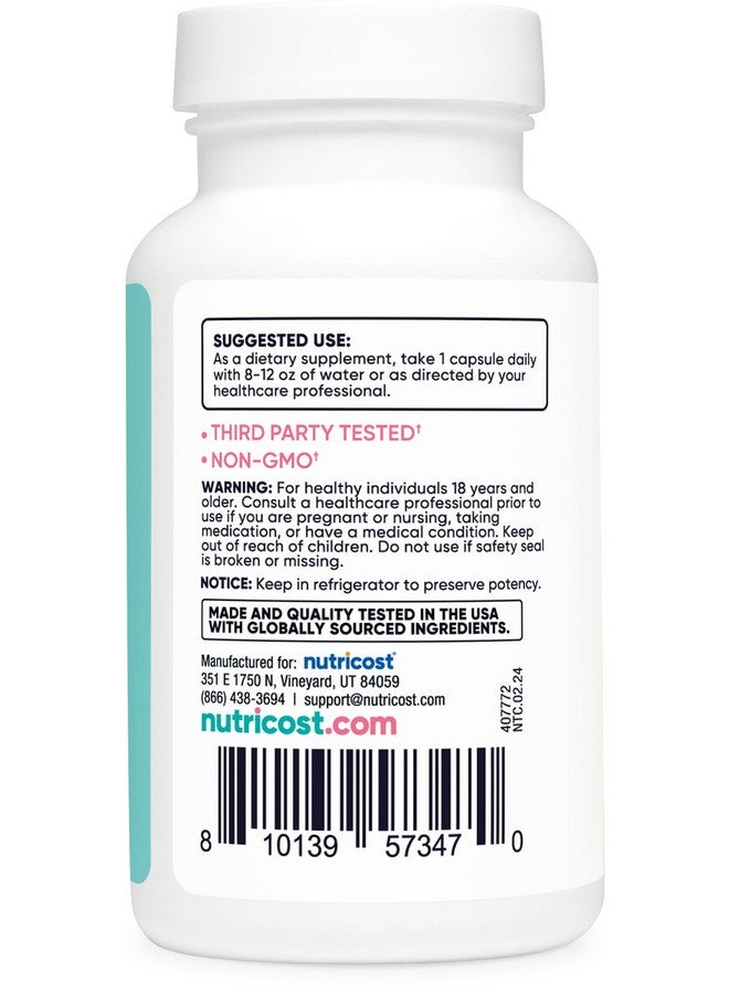 نيوتريكوست بروبيوتيك للنساء 10 مليار وحدة تشكيل مستعمرة، 120 كبسولة - مركب من ألياف الأكاسيا، وخلاصة عنب الدب والتوت البري، خالٍ من الكائنات المعدلة وراثيًا والغلوتين - Image 4