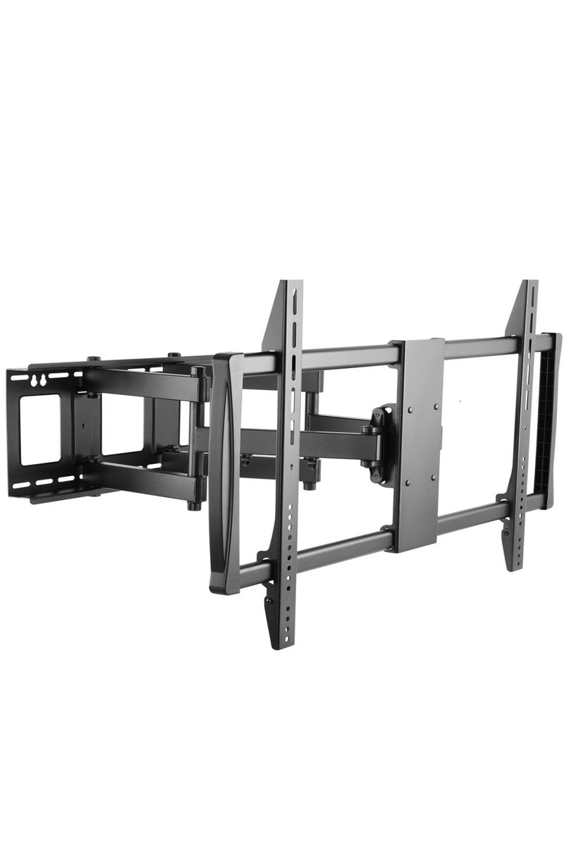 هامود حامل حائطي كبير جدًا ومتين للتلفزيونات المنحنية والمسطحة، بحركة كاملة، مناسب لمعظم أجهزة التلفزيون المنحنية والمسطحة بمقاسات من 60 إلى 100 بوصة - Image 1