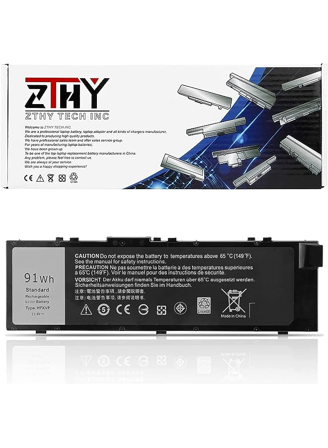 ZTHY 91Wh Mfkvp Gr5D3 Battery For Dell Precision 15 7510 7520 M7510 17 7710 7720 M7710 Series M28Dh 1G9Vm T05W1 0Fny7 Twcpg 451-Bbsf 451-Bbsb - Image 1