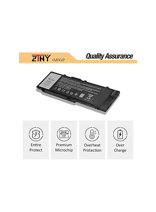 ZTHY 91Wh Mfkvp Gr5D3 Battery For Dell Precision 15 7510 7520 M7510 17 7710 7720 M7710 Series M28Dh 1G9Vm T05W1 0Fny7 Twcpg 451-Bbsf 451-Bbsb - Image 4