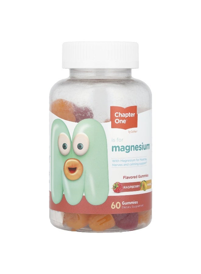 Chapter One Chapter One, Magnesium Gummies, Raspberry Mango, 100 mg, 60 Gummies (50 mg per Gummy)  - Image 1