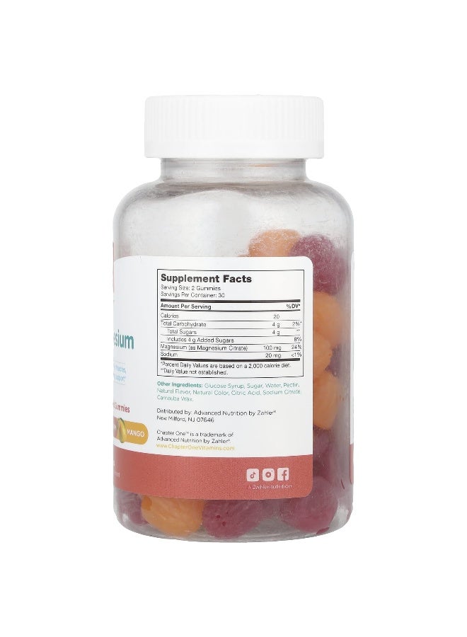 Chapter One Chapter One, Magnesium Gummies, Raspberry Mango, 100 mg, 60 Gummies (50 mg per Gummy)  - Image 2