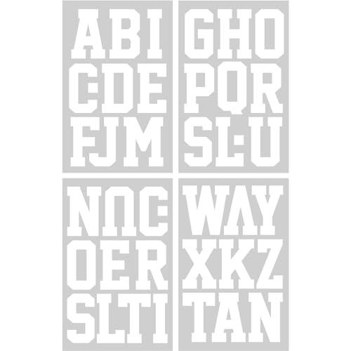 SEI S.E.I 40 Pieces Iron-On Letters: 3 Inch Sport White Iron-On Letters for Clothing, Flock Letters for Jerseys, Uniforms, & T-Shirts (Sport Flock, White) - Image 2