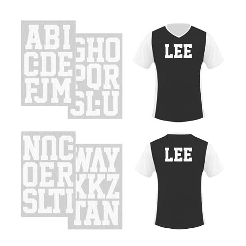 SEI S.E.I 40 Pieces Iron-On Letters: 3 Inch Sport White Iron-On Letters for Clothing, Flock Letters for Jerseys, Uniforms, & T-Shirts (Sport Flock, White) - Image 1