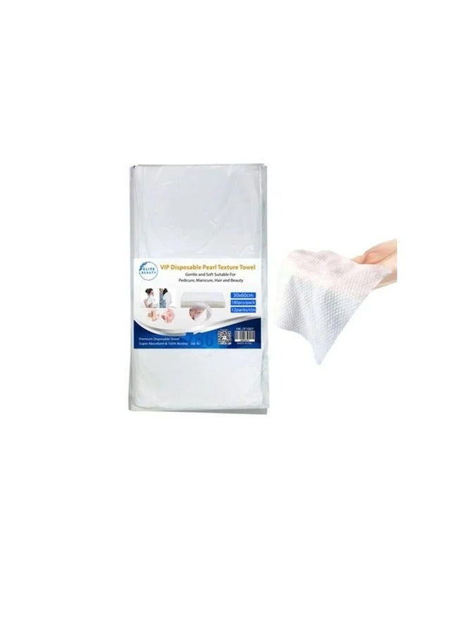 Elite Manicure / Pedicure Disposable Pearl Texture Towel 30cm x 60cm 180pcs / pack - Image 1