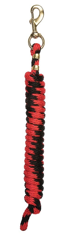 Weaver Leather Poly Lead Rope, Red/Black, 5/8 x 10'