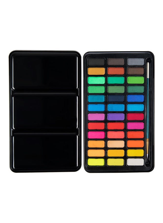 NIBEMINENT 36 Colors Long-lasting Watercolor Painting Kit Multicolour - Image 1