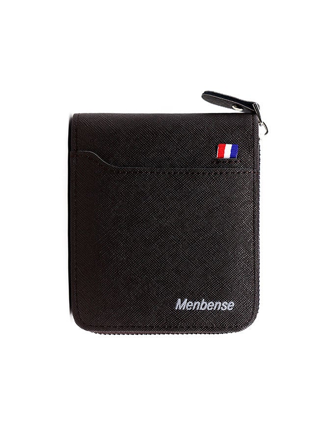 MenBense Classic Large Capacity Men's Bifold Short Wallet Coin Certificate Money Zipper Bag for Commute Business - Image 5