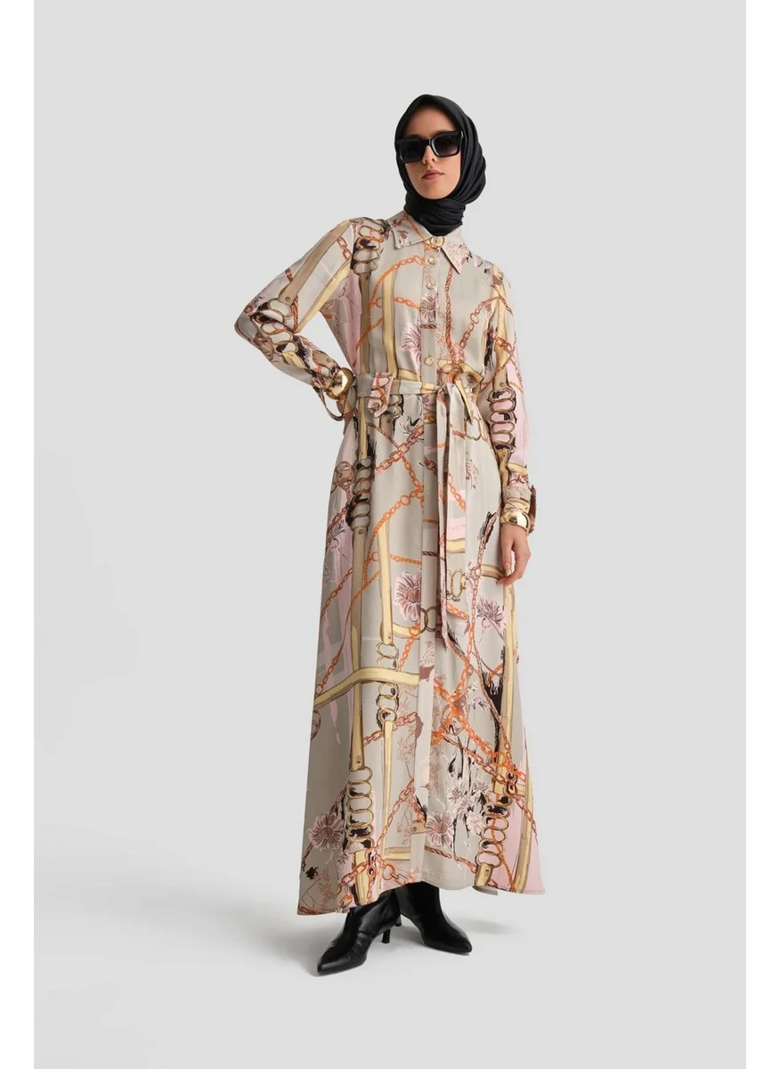 ARMINE Chain Patterned Dress 24K9901 Mink
