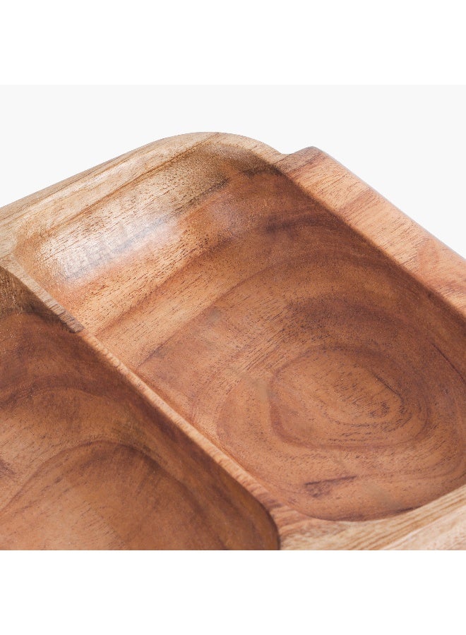 Home Box صينية ألبرتو الخشبية ذات 3 أقسام مع مقبض - Image 2