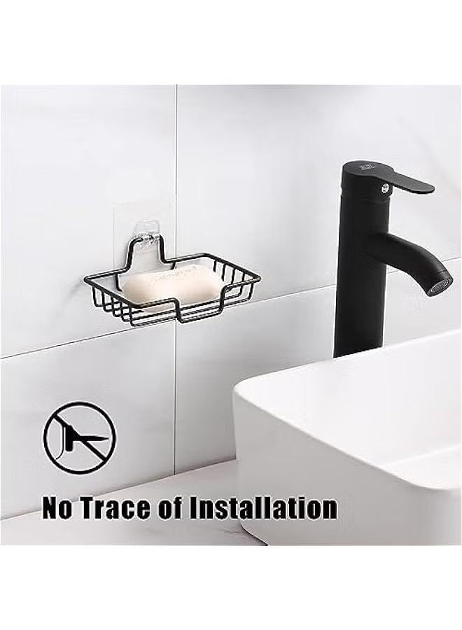 Happy D Soap Dish Holder, No Drilling, Rustproof Stainless Steel, Wall Mounted Soap Holder Soap Tray Bar Soap Sponge Holder for Bathroom & Kitchen, Bar Soap Stainless Steel Adhesive Soap Dish - Image 3