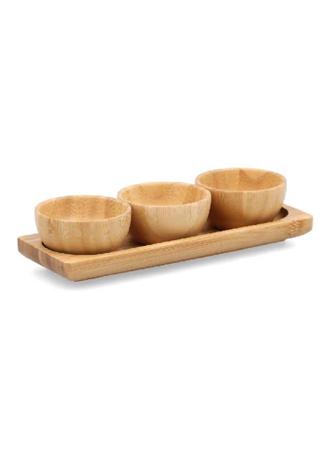 Bien Servi 3-Piece Bamboo Dip Bowl Set Natural 20 x 7 cm G17-TX005SET - Image 4